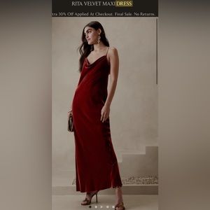 Banana Republic Velvet Maxi Dress XS